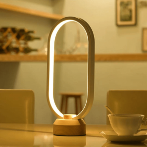Lampe de chevet en bois moderne