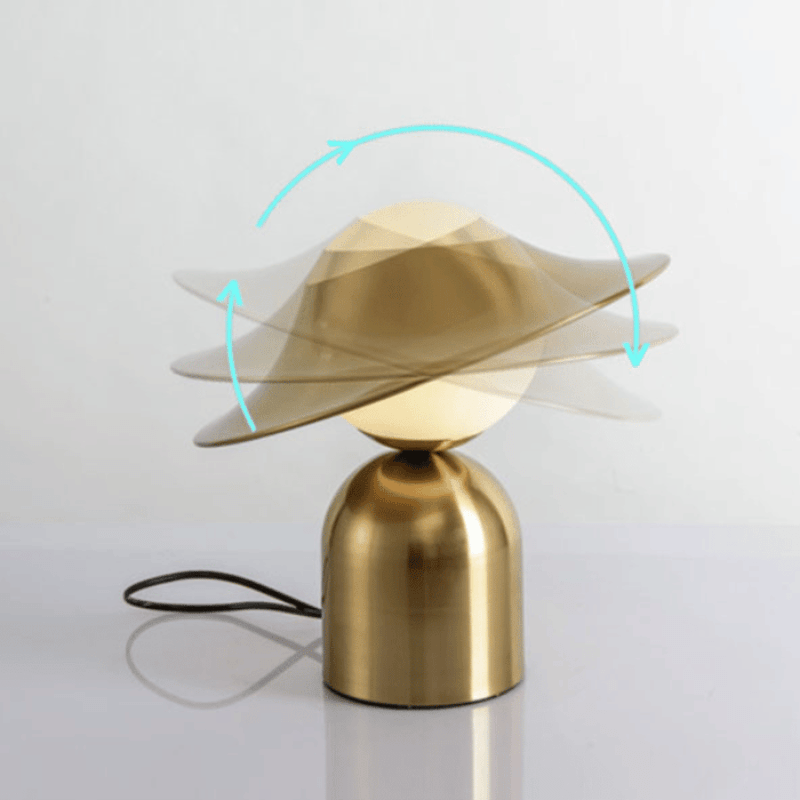 lampe design en verre givré