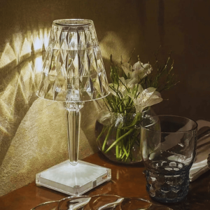 lampe de chevet en cristal