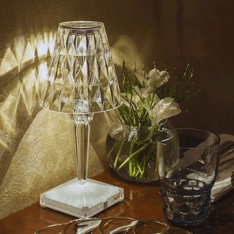 lampe de chevet en cristal