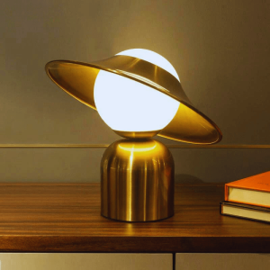 lampe de chevet en verre givré