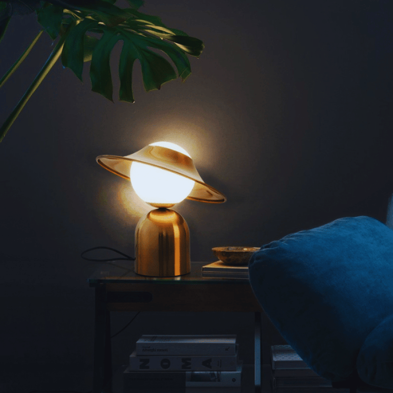 éclairage en verre givré