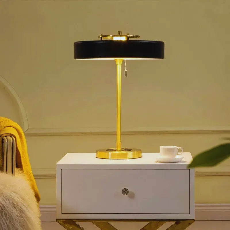 lampe de chevet avec abat-jour cilindrique