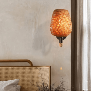 Lampe de chevet murale en bambou