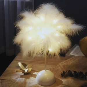 Lampe de chevet plume LED