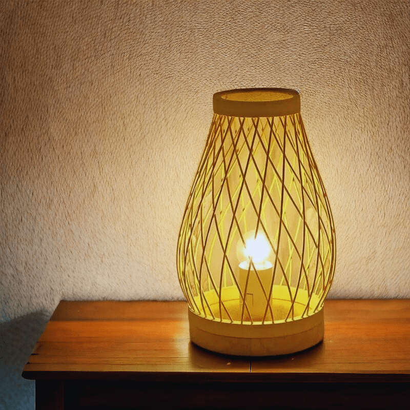 lampe de chevet tressée