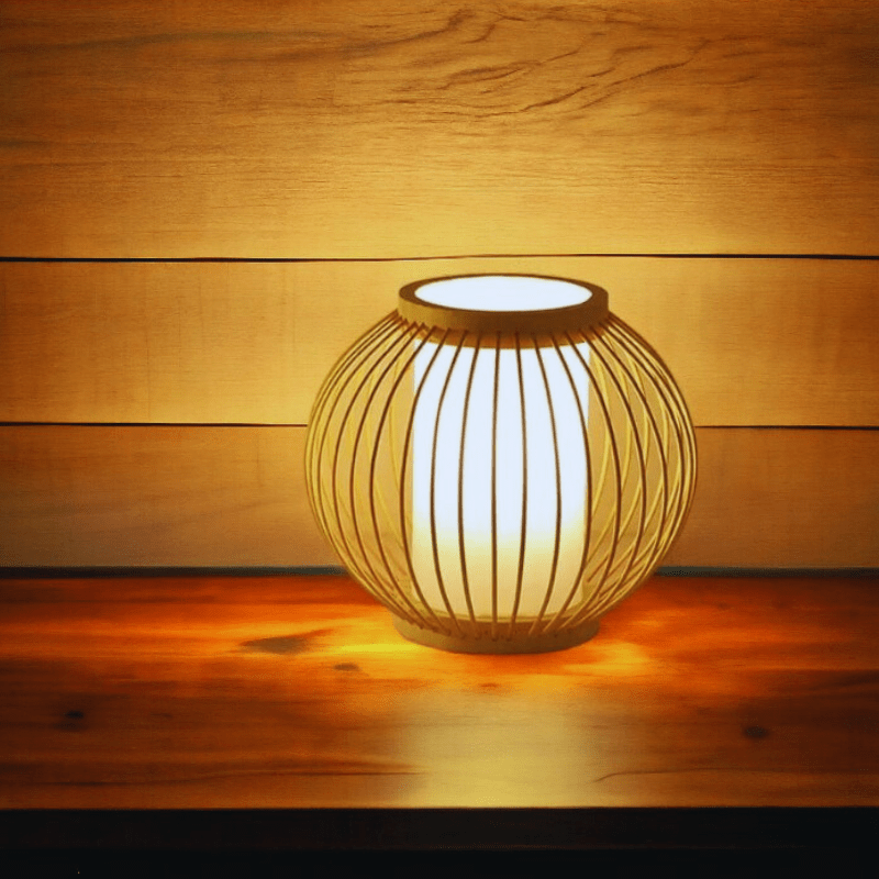 lampe de chevet bohème en bambou