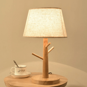 Lampe de chevet en bois