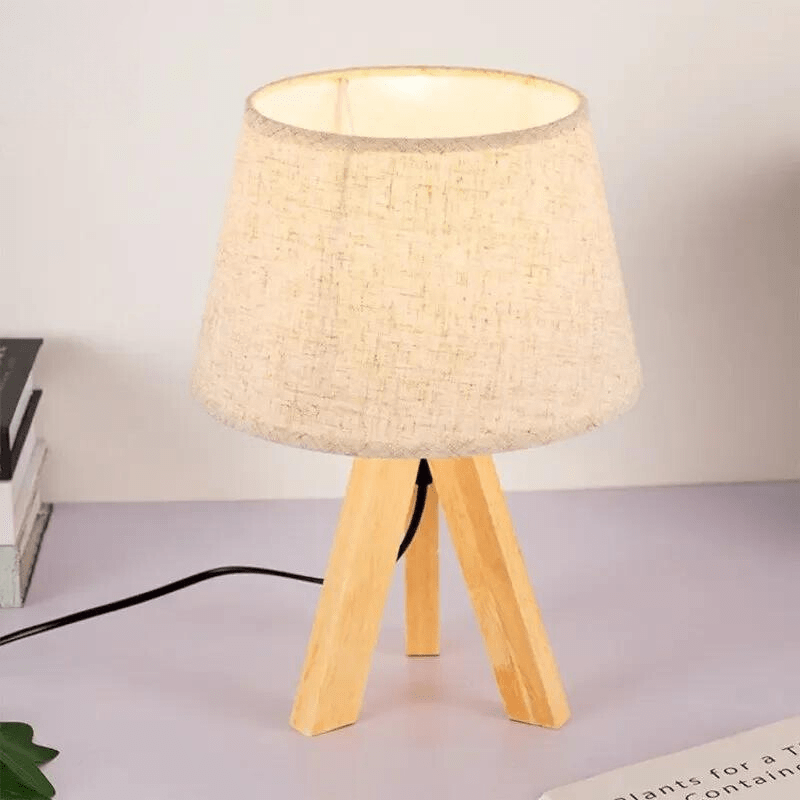 lampe en bois naturel