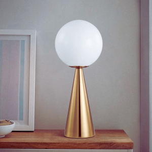lampe de chevet dorée