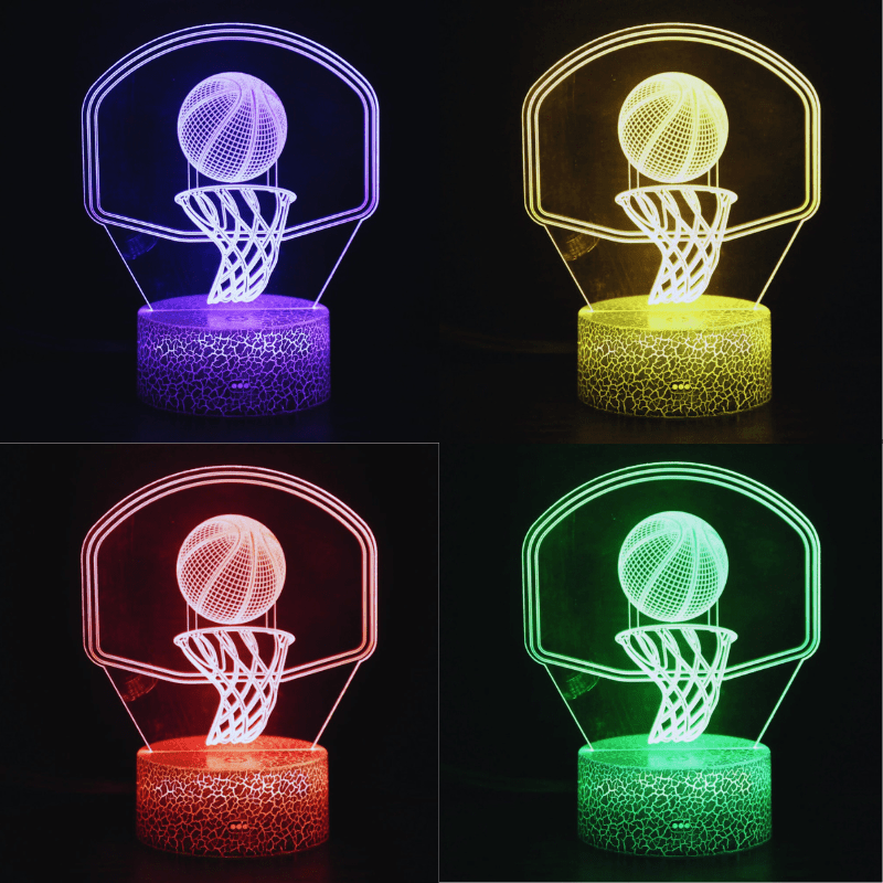 lampe chambre thème basketball
