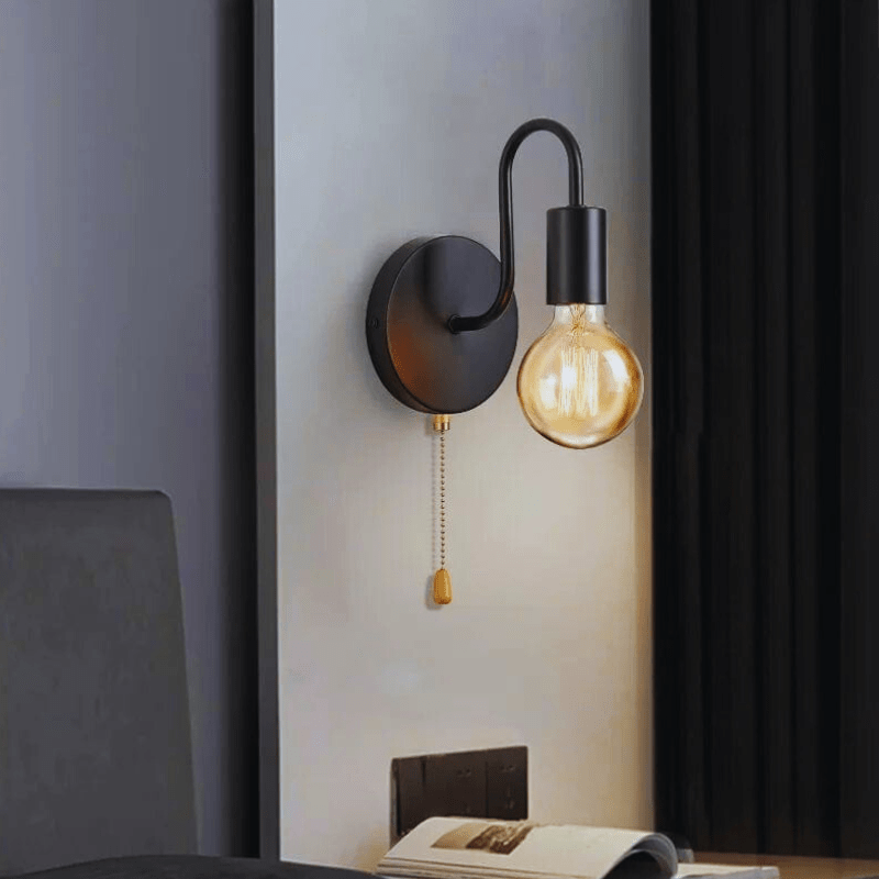 lampe de chevet metal noir
