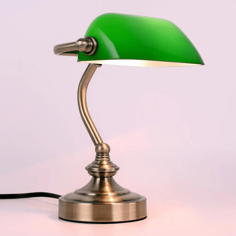 lampe bibliothèque en verre et métal